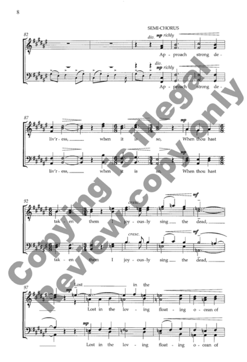 Dance from Invocation and Dance (Choral Score)