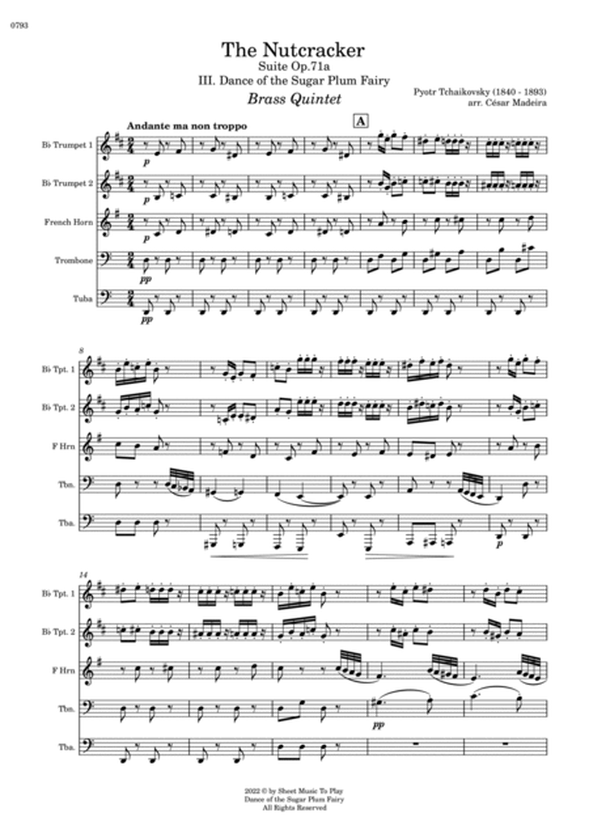Dance of the Sugar Plum Fairy - Brass Quintet (Full Score) - Score Only image number null