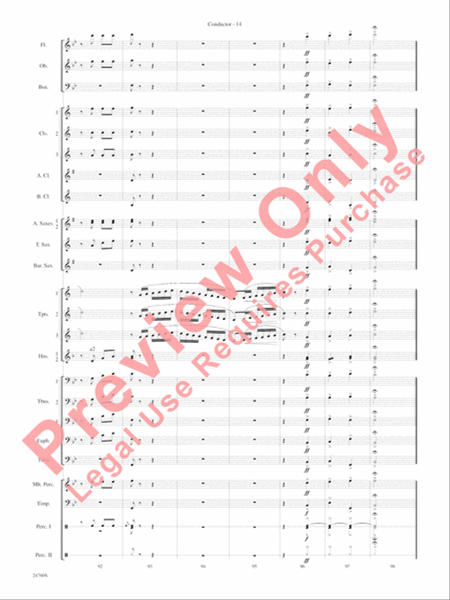 Travelin' Trumpets Concert Band scores gallery preview page 17