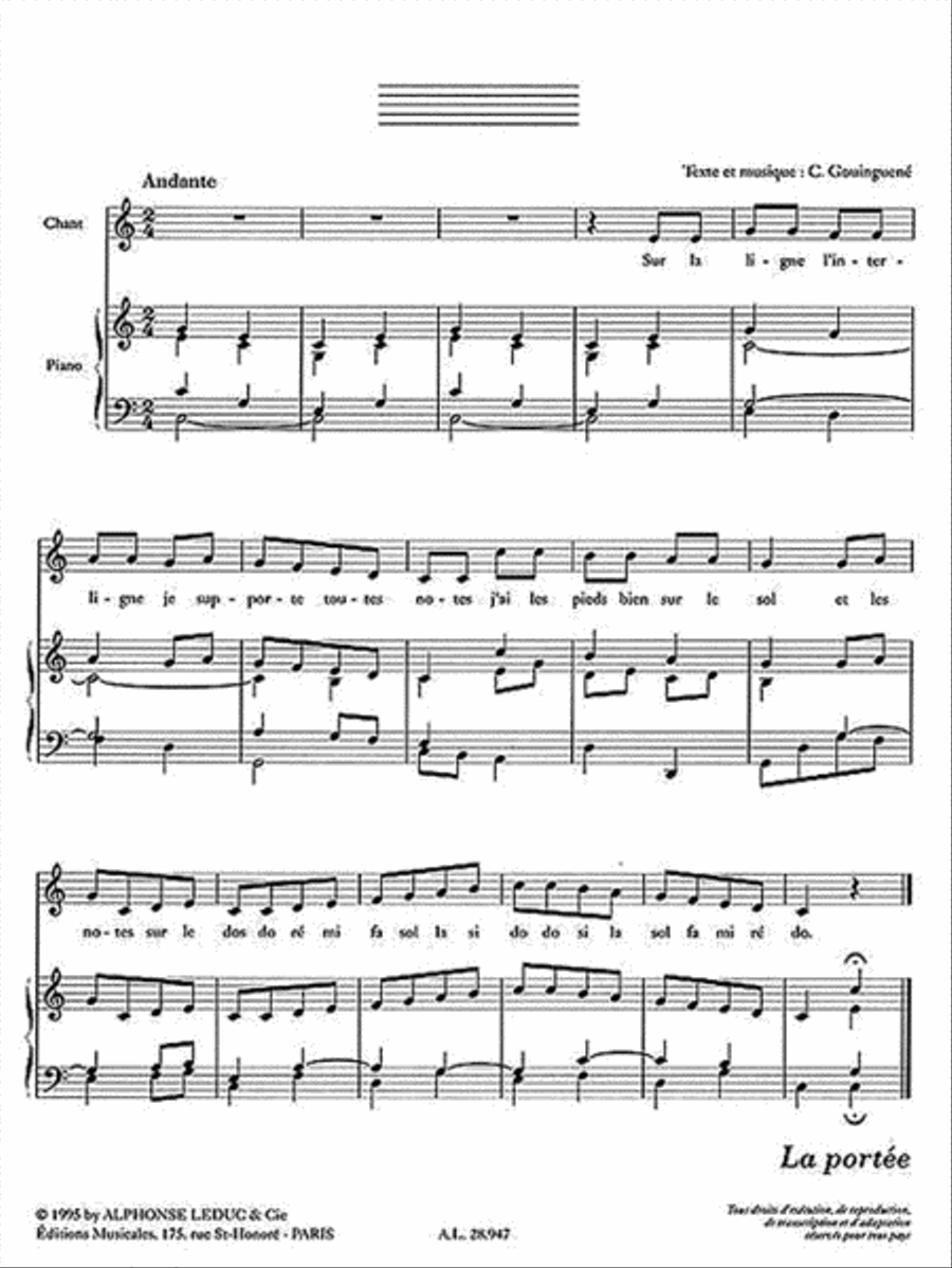 Christian Gouinguene Et Ivane Huber - Les Enfants Chantent... La Theorie Musicale Voice scores gallery preview page 2