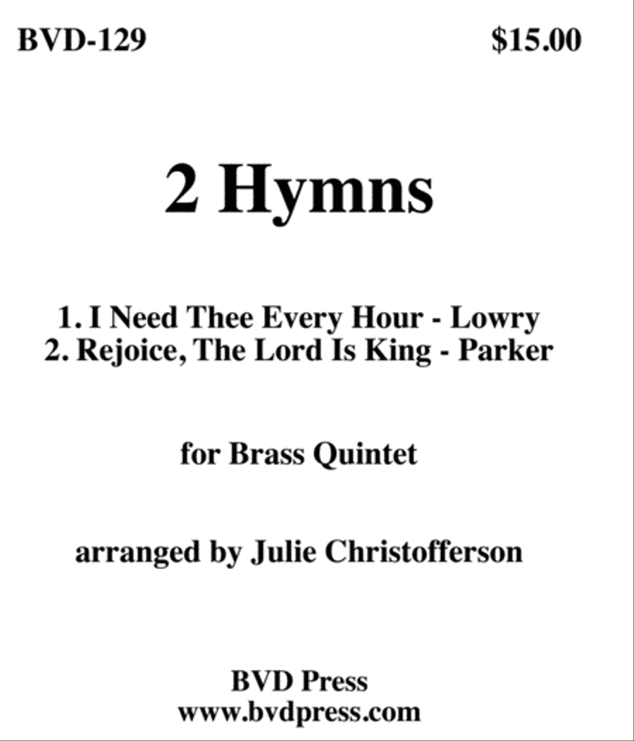 2 Hymns Brass Quintet scores gallery preview page 1