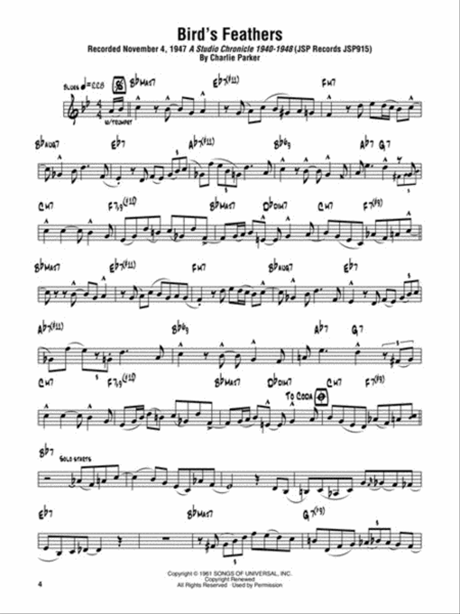 Charlie Parker Omnibook – Volume 2 C Instrument scores gallery preview page 4