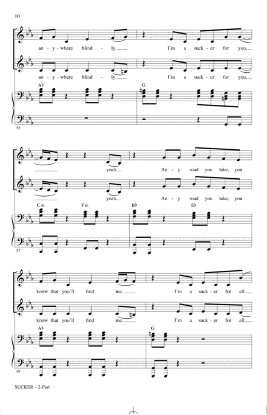Sucker (arr. Mark Brymer) 2-Part scores gallery preview page 9