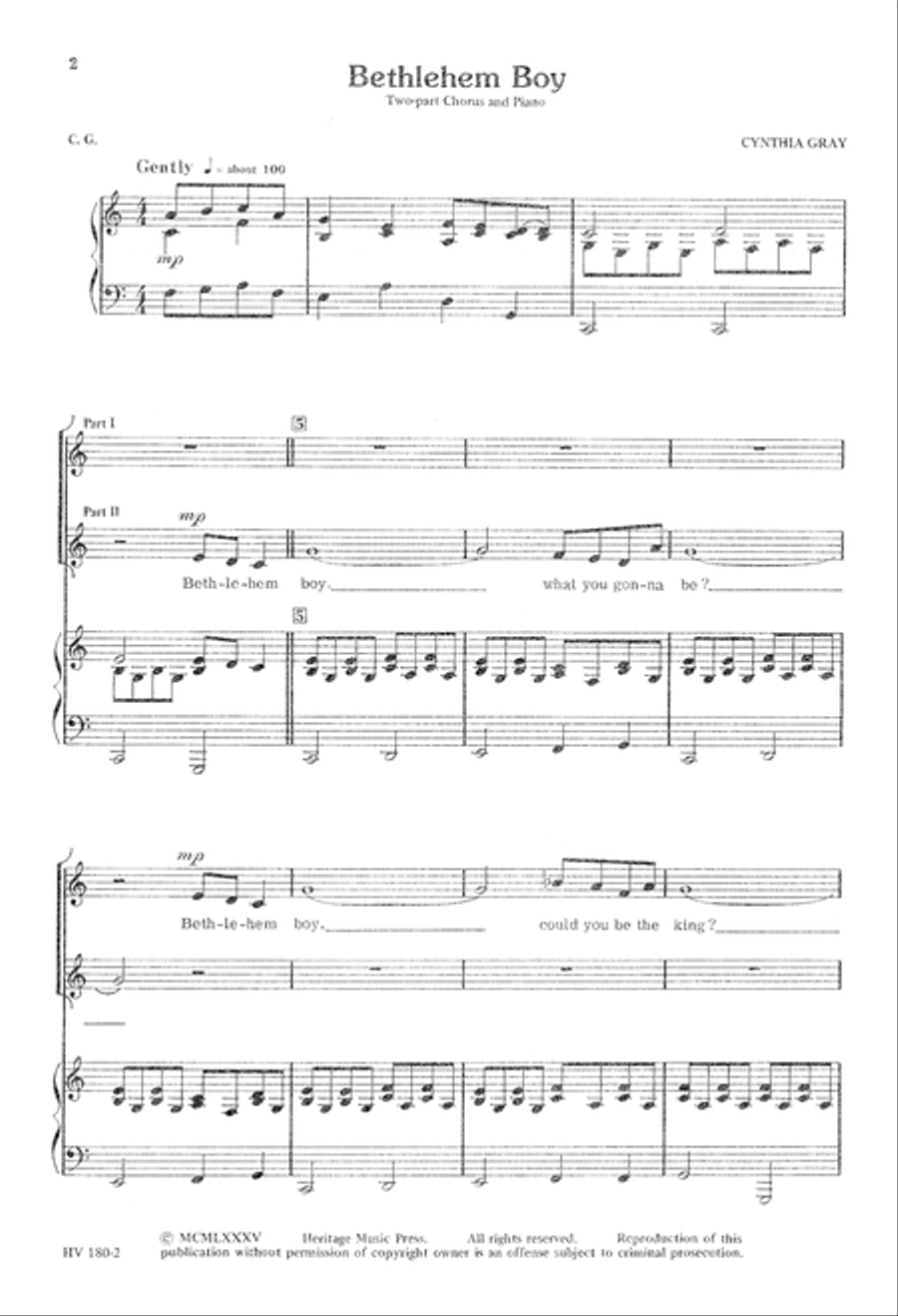 Bethlehem Boy Bethlehem Boy 2-Part scores gallery preview page 3
