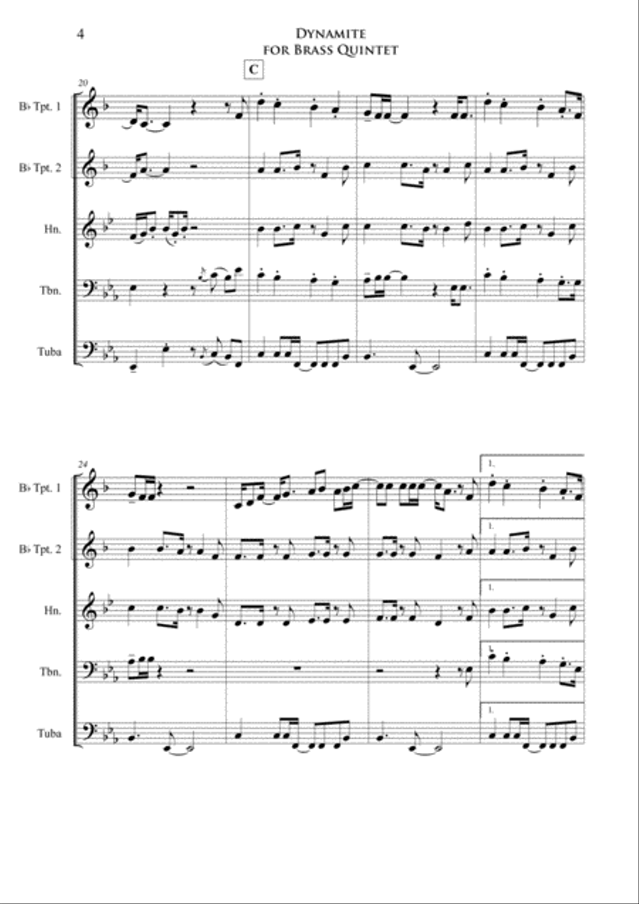 Dynamite Brass Ensemble scores gallery preview page 5