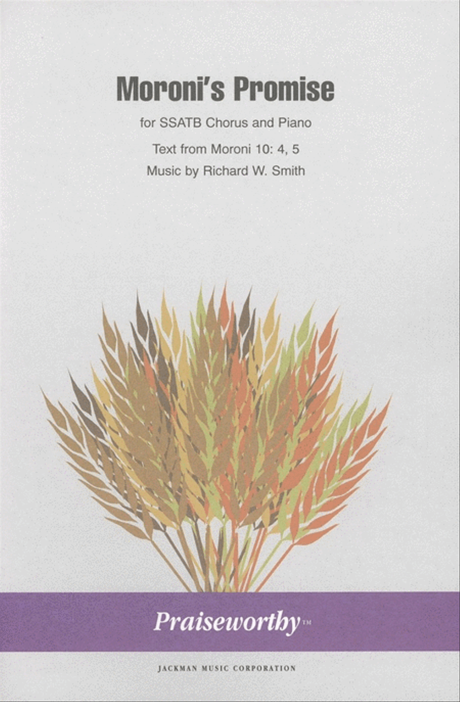 Moroni's Promise - SSATB Moroni's Promise - SSATB SSATB scores gallery preview page 1