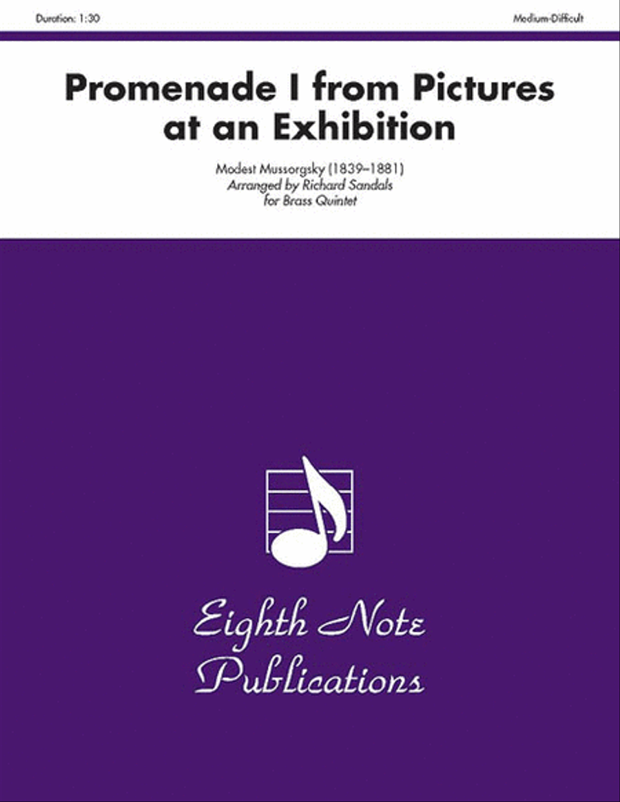 Promenade I (from Pictures at an Exhibition) Brass Quintet scores gallery preview page 1