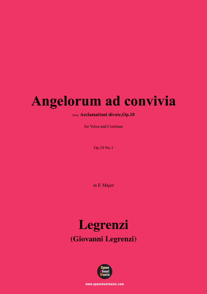 Legrenzi-Angelorum ad convivia,Op.10 No.1,in E Major
