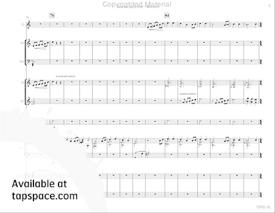 Now the Day Is Over Now the Day Is Over Percussion Ensemble scores gallery preview page 12