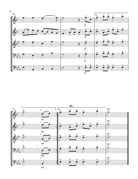 Heroic Music - No. 12. La Rejouissance (Eb) (Brass Quintet - 2 Trp, 1 Hrn, 1 Trb, 1 Tuba) image number null