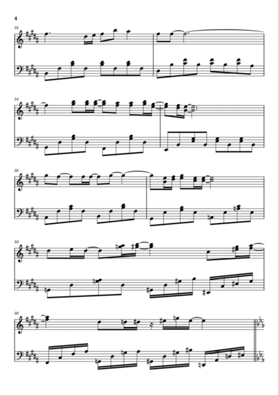 You're The Inspiration Piano Solo scores gallery preview page 4