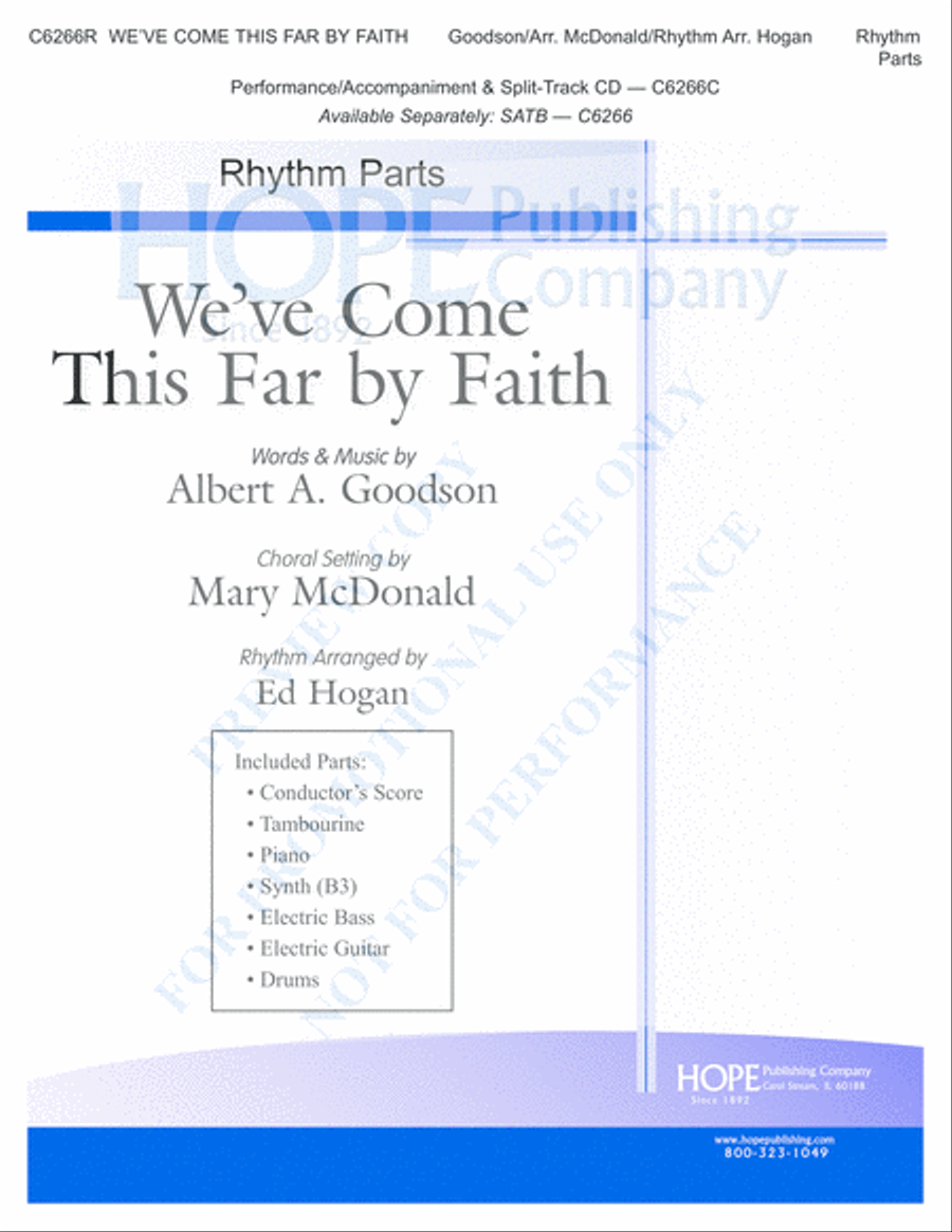 We've Come This Far By Faith 4-Part scores gallery preview page 2