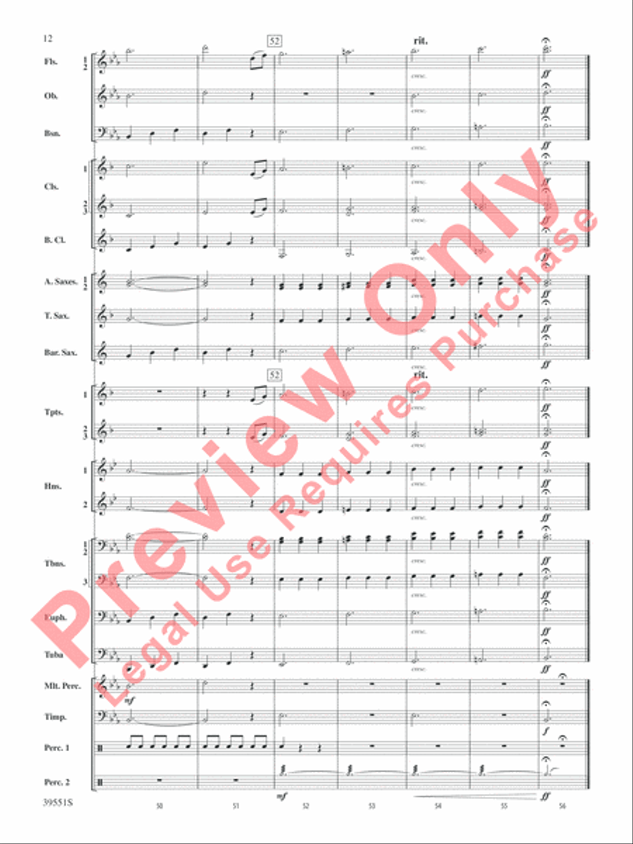 The Hobbit: An Unexpected Journey, Suite from Concert Band scores gallery preview page 13
