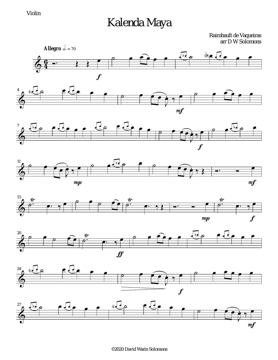 Kalenda Maya for violin, viola and drum Small Ensemble scores gallery preview page 6