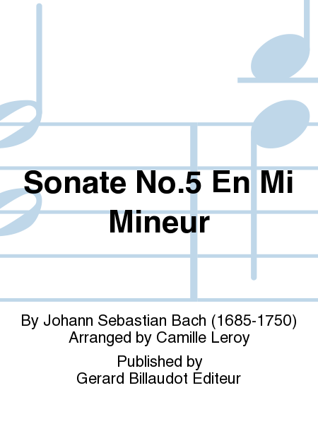 Sonate No.5 En Mi Mineur