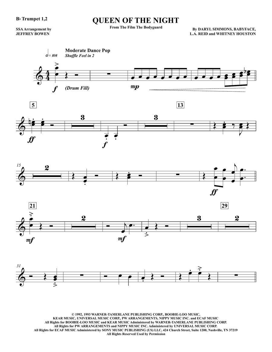 Queen Of The Night Concert Band scores gallery preview page 1