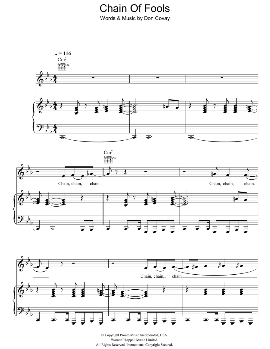 Chain Of Fools Acoustic Guitar scores gallery preview page 1