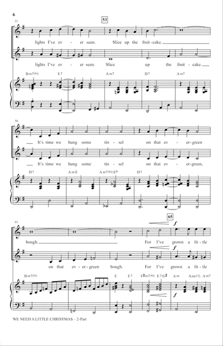We Need A Little Christmas (from Mame) (arr. Mark Hayes) 2-Part scores gallery preview page 5