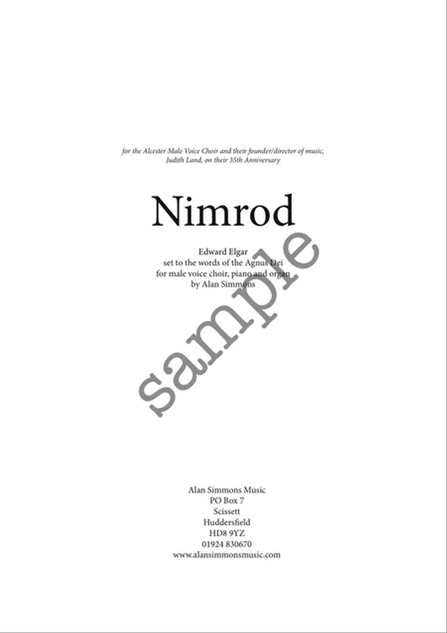 Nimrod (Agnus Dei) TTBB scores gallery preview page 1