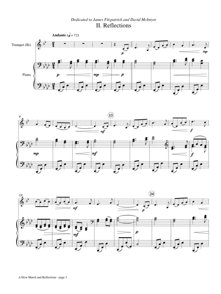 A Slow March and Reflections for Trumpet and Piano
