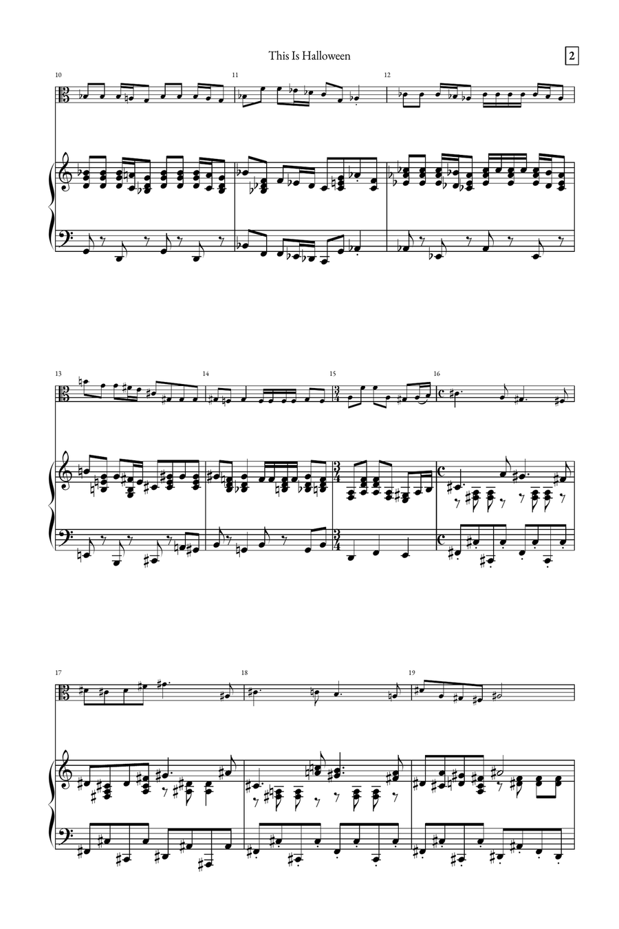 This Is Halloween Viola scores gallery preview page 2
