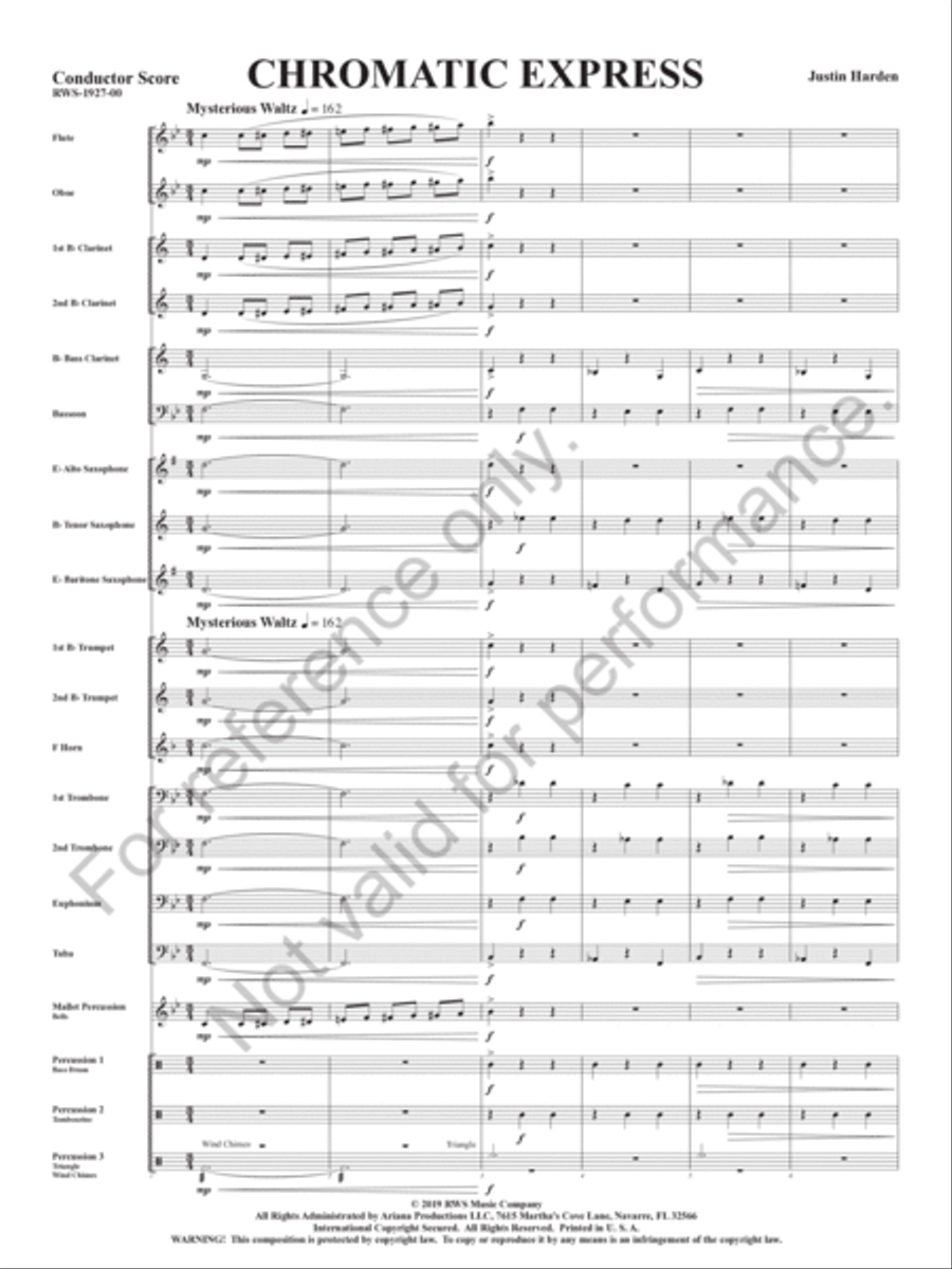 Chromatic Express Concert Band scores gallery preview page 4