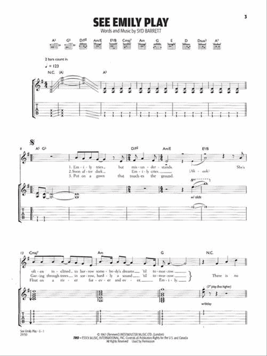 Pink Floyd - Ultimate Guitar Play-Along Guitar Tablature scores gallery preview page 4