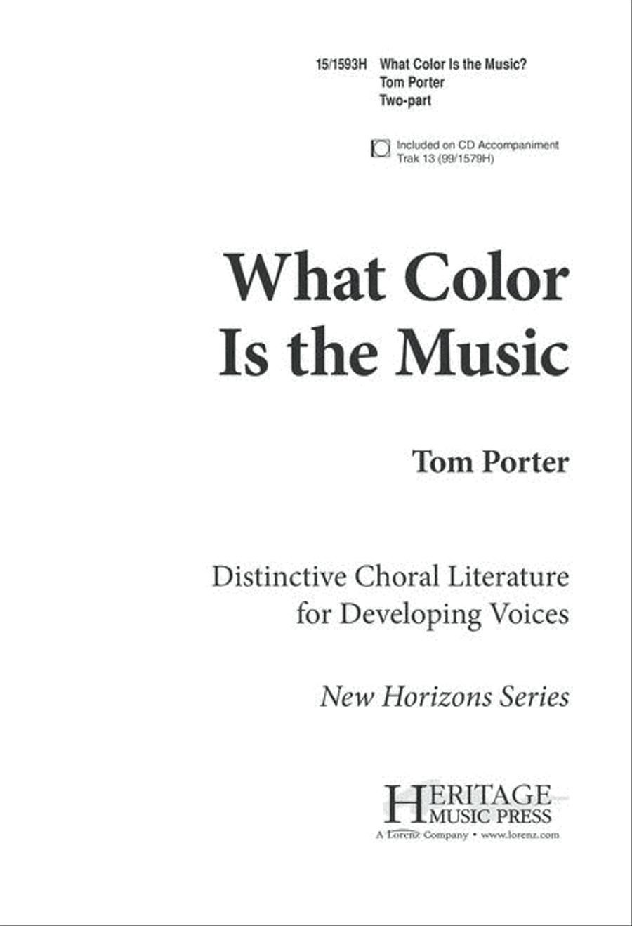 What Color is the Music? 4-Part - Sheet Music