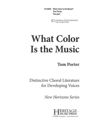 Book cover for What Color is the Music?