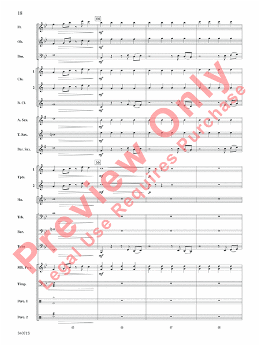 Haven't Met You Yet Concert Band scores gallery preview page 19