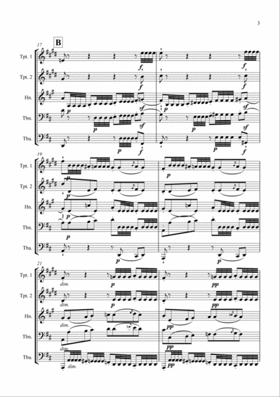 The Barber of Seville - Brass Quintet Brass Quintet scores gallery preview page 3