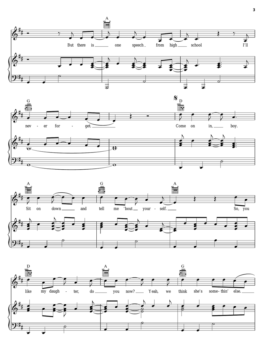 Cleaning This Gun (Come On In Boy) Piano, Vocal, Guitar scores gallery preview page 3