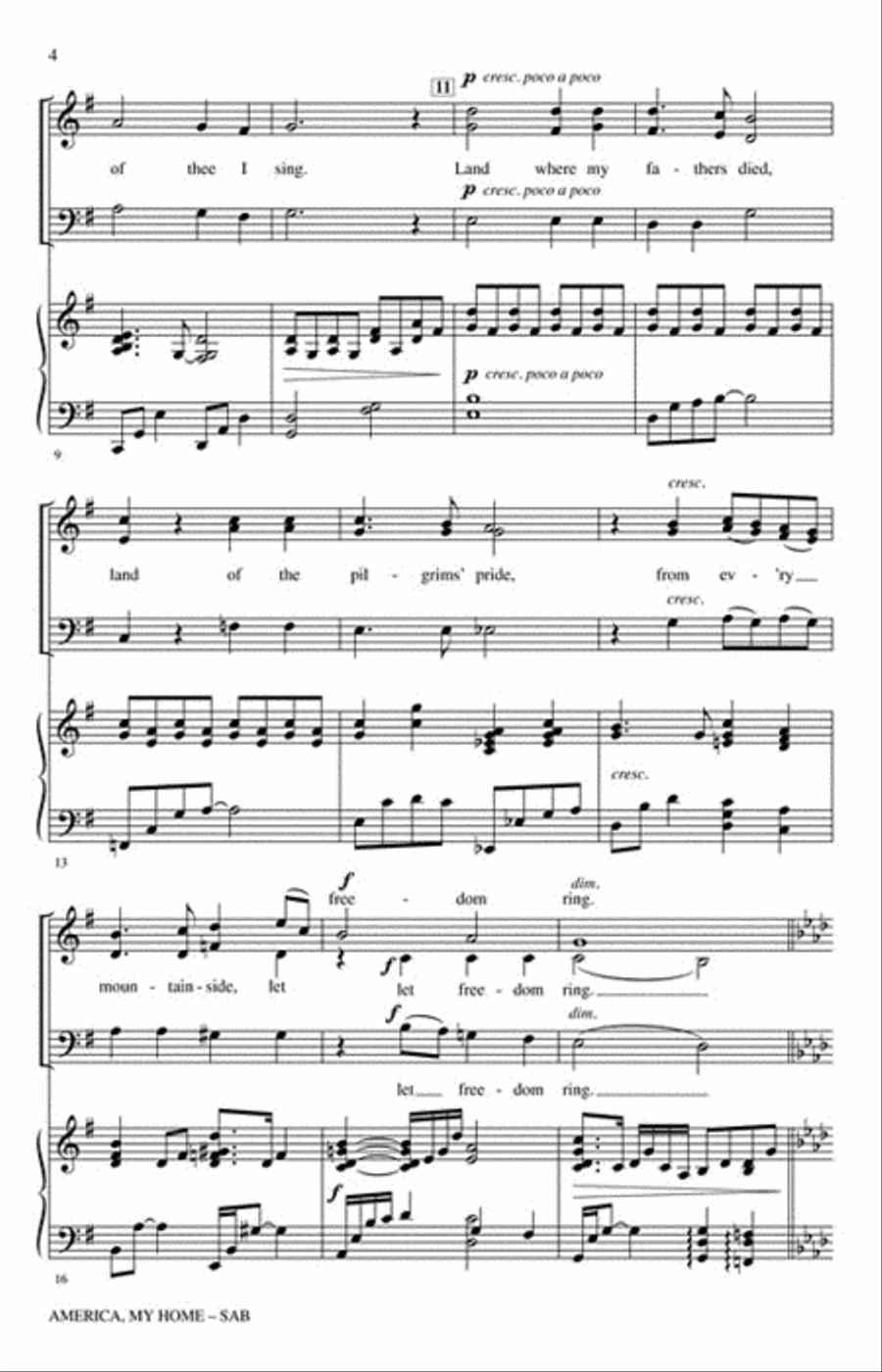 America, My Home 3-Part scores gallery preview page 3