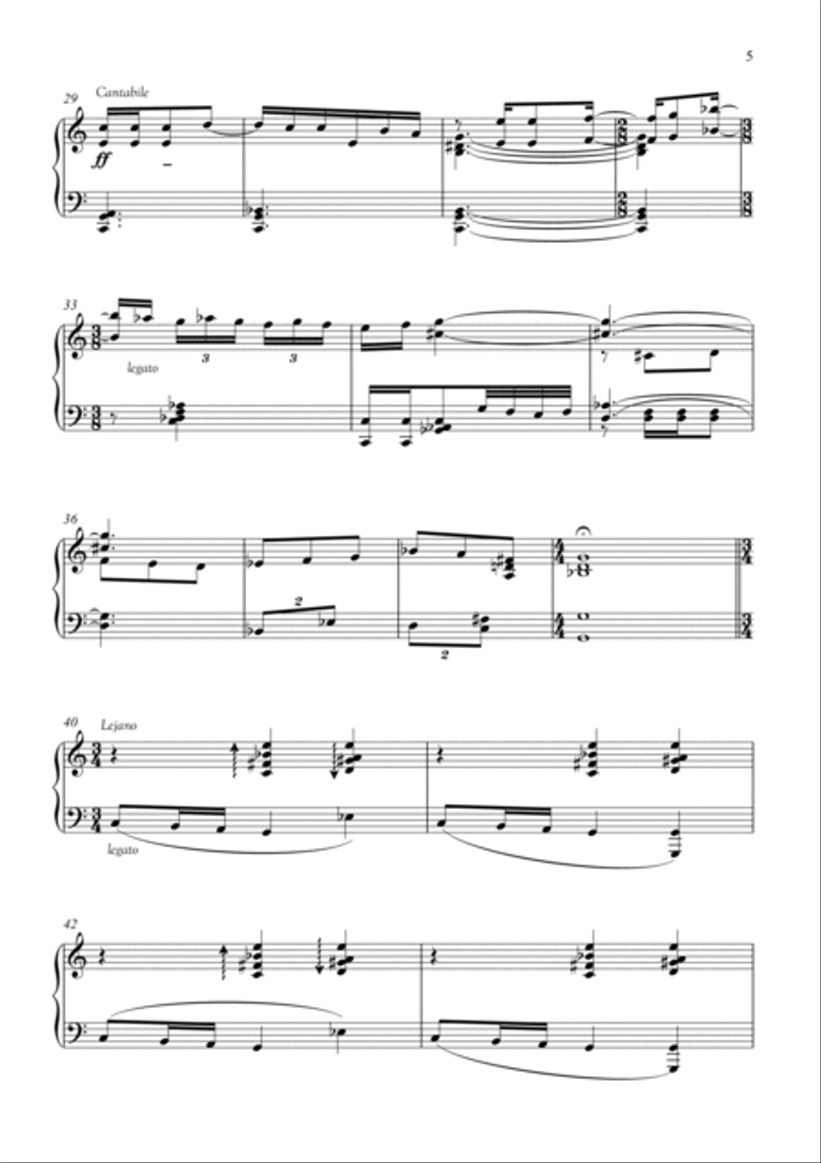 Cinco Serranas Piano Solo scores gallery preview page 5