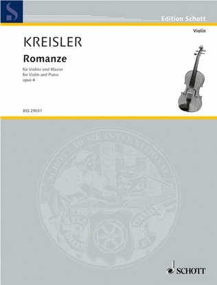Book cover for Kreisler Oc1 Romanze Op4 Vln Pft