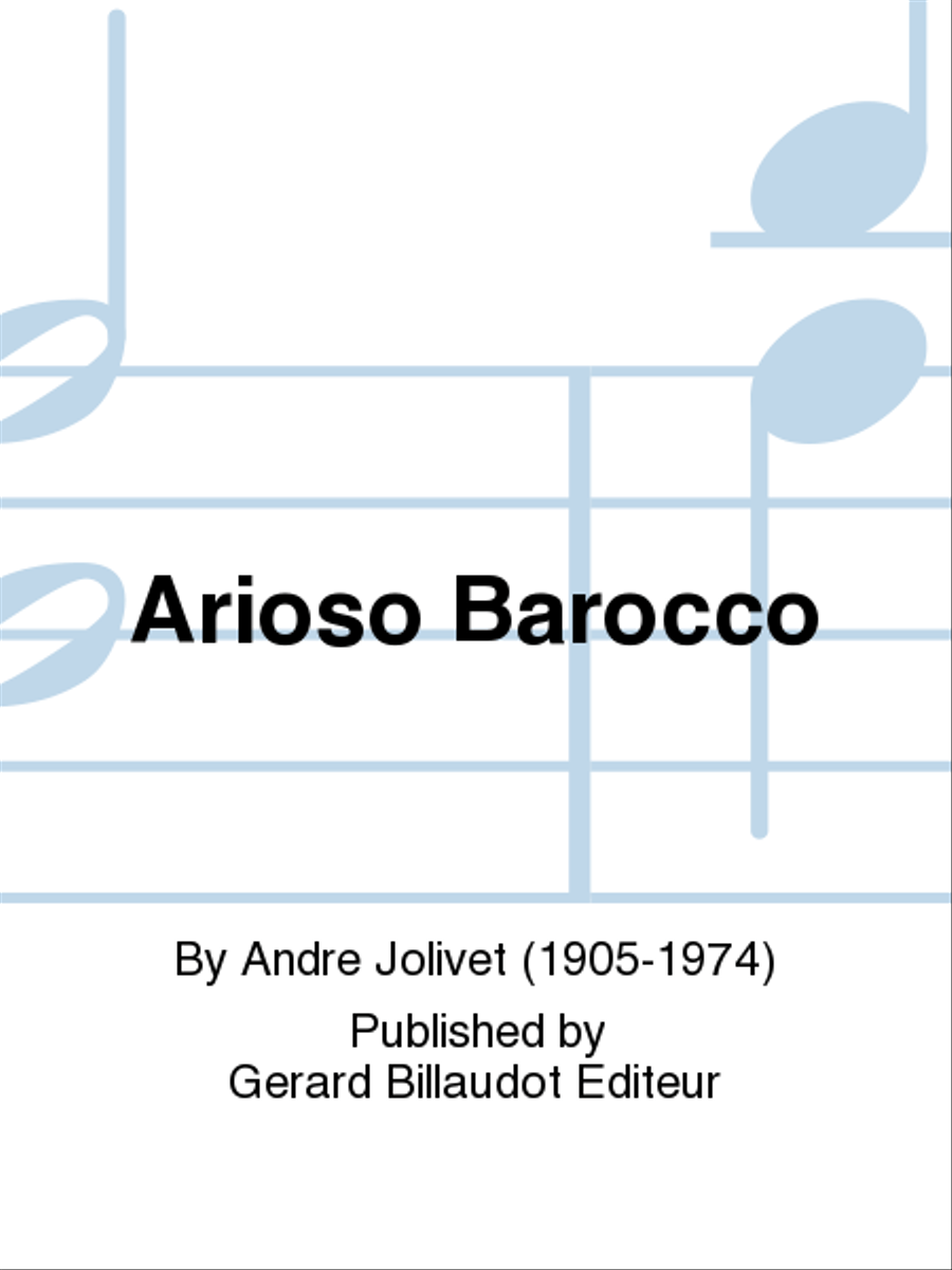 Arioso Barocco Arioso Barocco Chamber Music scores gallery preview page 1