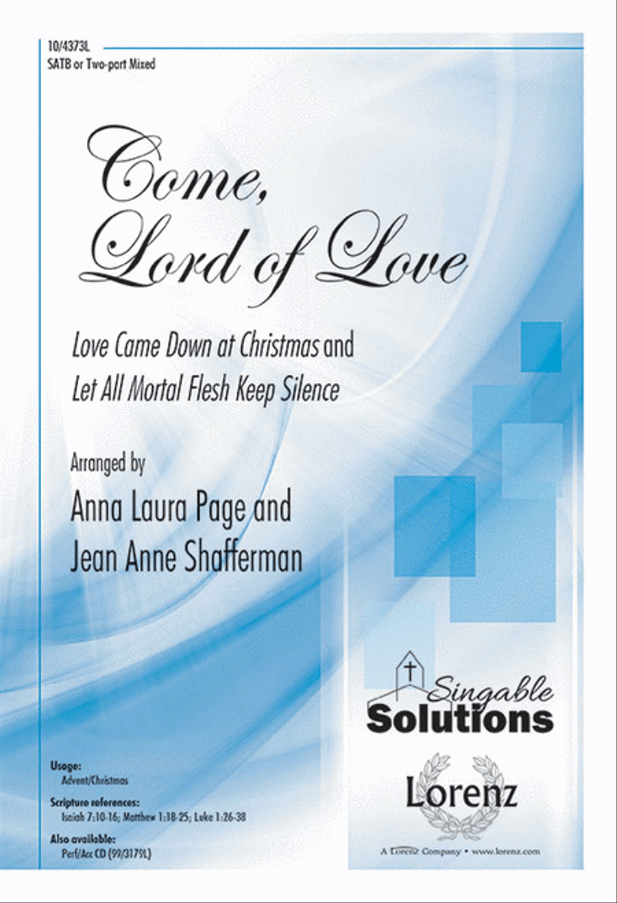 Come, Lord of Love Come, Lord of Love 4-Part scores gallery preview page 1