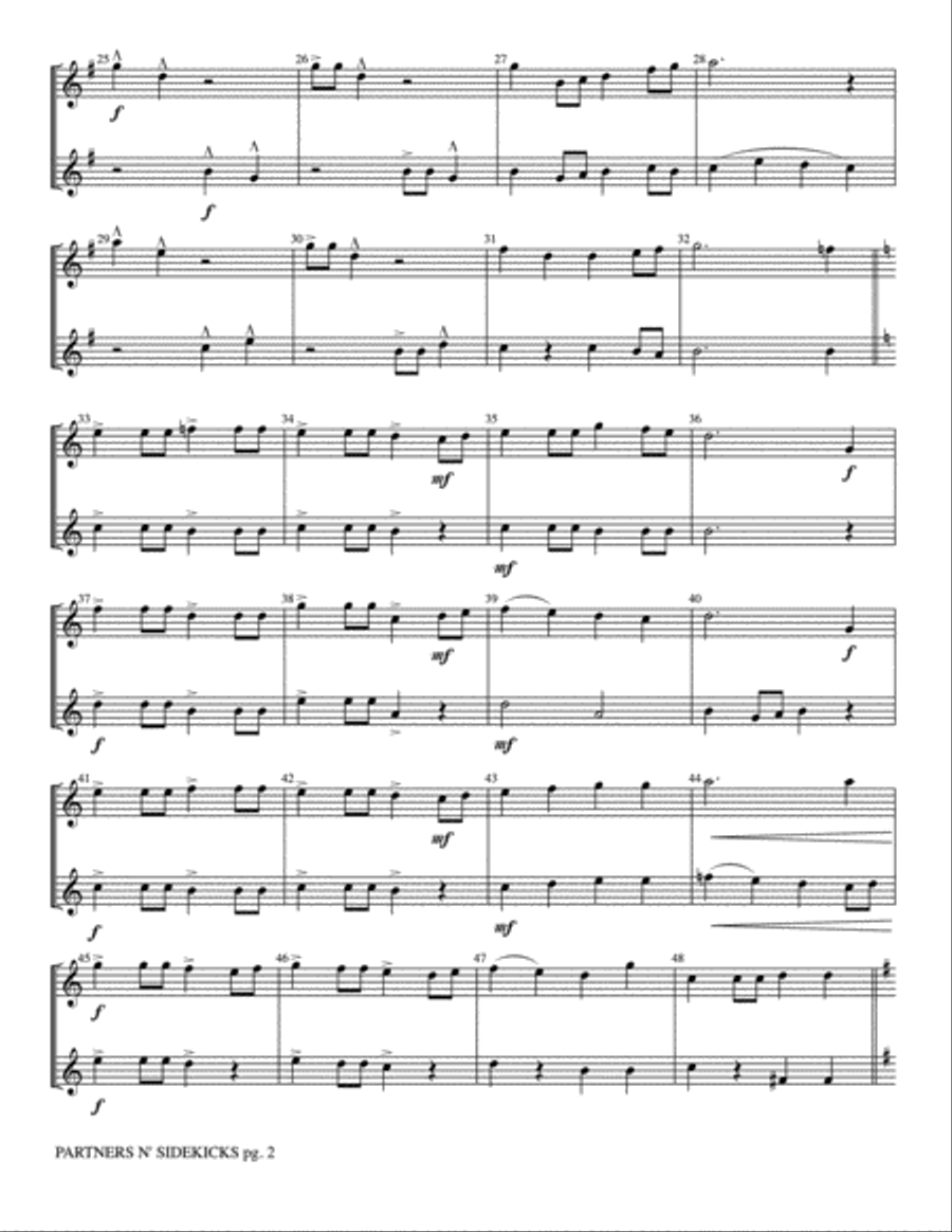 Partners n' Sidekicks: Score Saxophone Solo scores gallery preview page 2