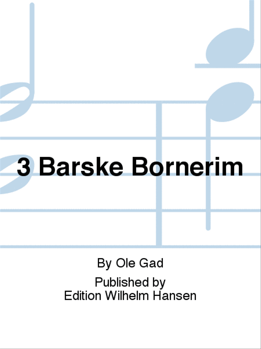 3 Barske Børnerim