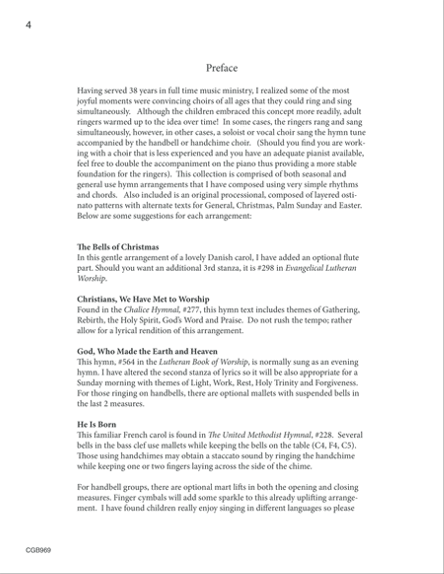 Ring and Sing the Seasons Handbell Choir scores gallery preview page 5
