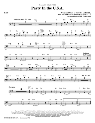 Party In The USA (arr. Roger Emerson) - Bass