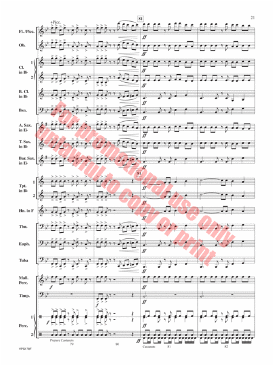 Cinco de Corazones Concert Band scores gallery preview page 22