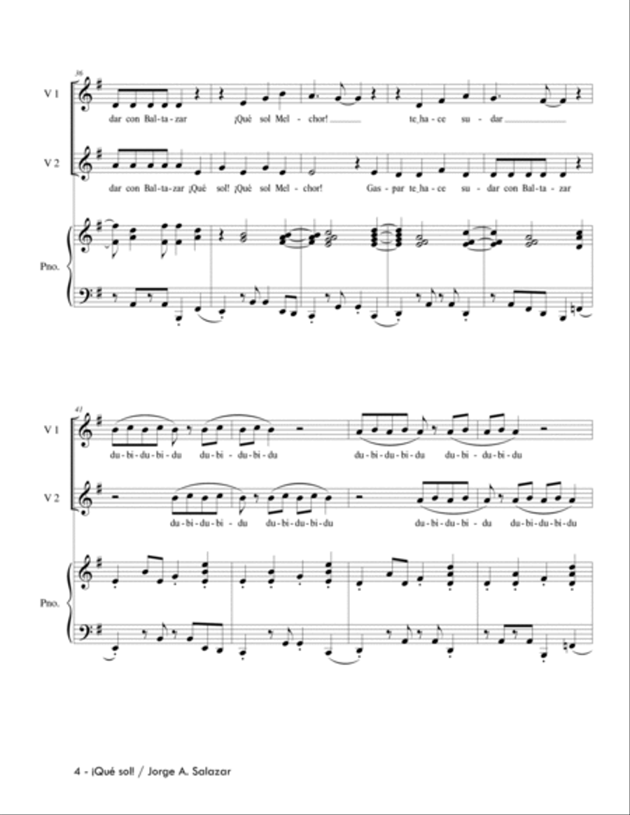 ¡Qué Sol! 2-Part scores gallery preview page 6