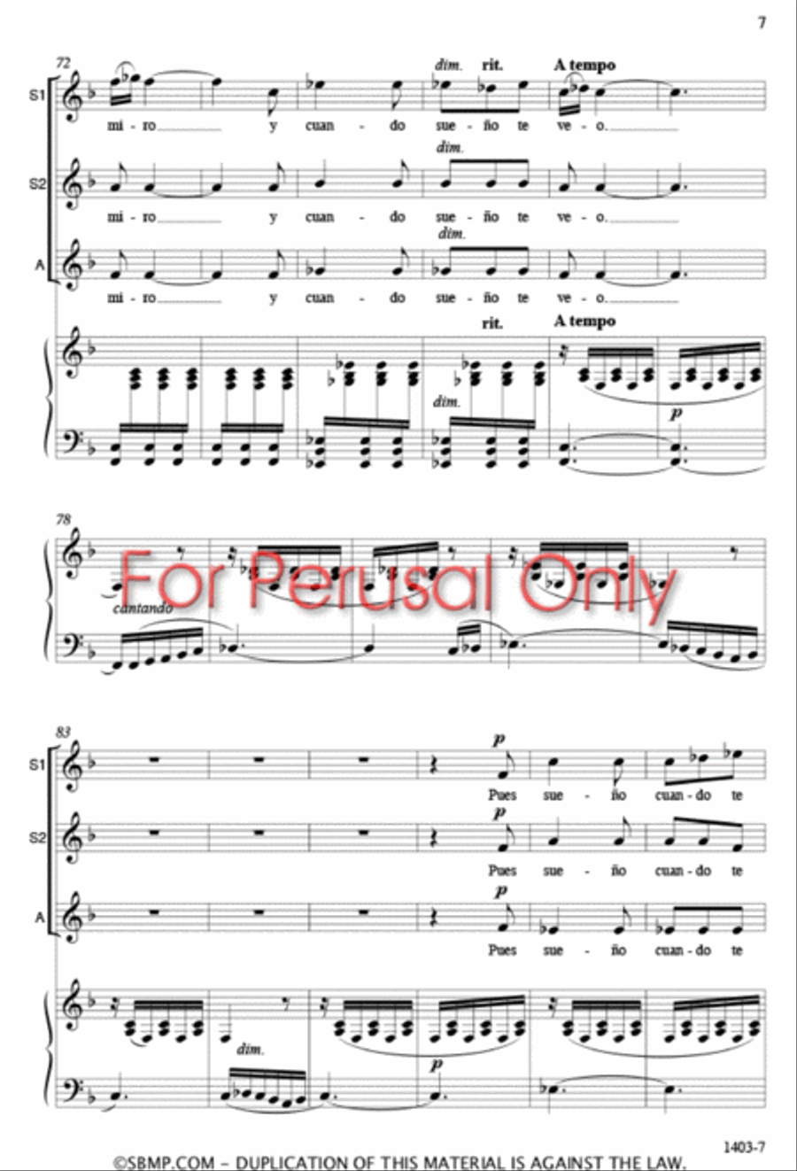 Cantares de mi tierra - SSA Octavo SSA scores gallery preview page 6