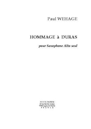 Hommage a Duras