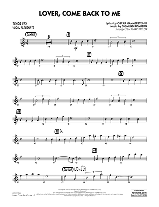 Lover Come Back to Me (Key: B-Flat) - Tenor Sax Solo (Vocal Alt)