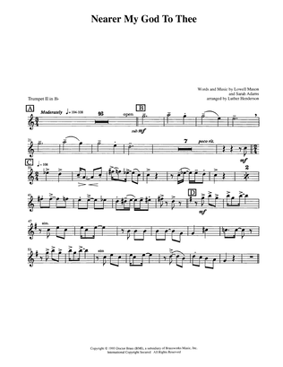 Nearer My God to Thee - Bb Trumpet 2 (Brass Quintet)