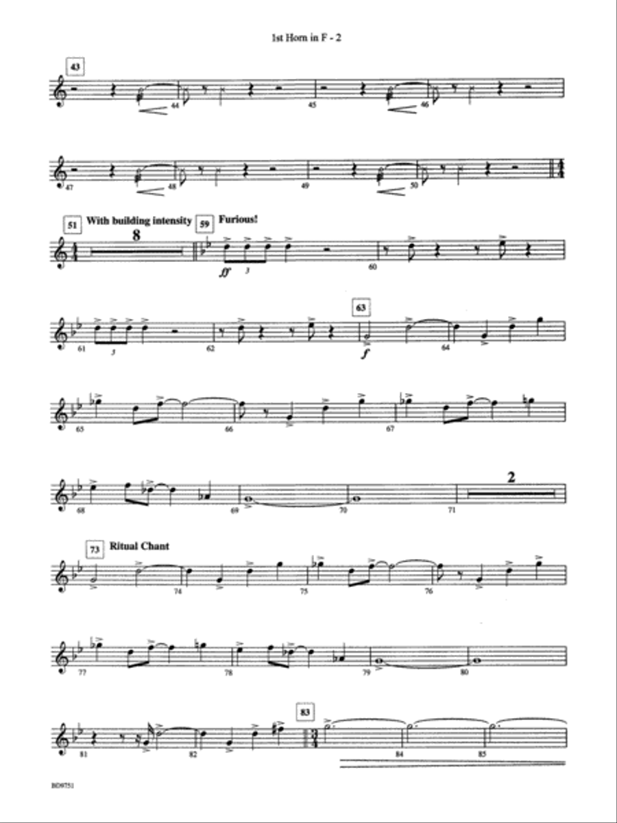 Purgatorio (from The Divine Comedy): 1st F Horn Concert Band scores gallery preview page 2