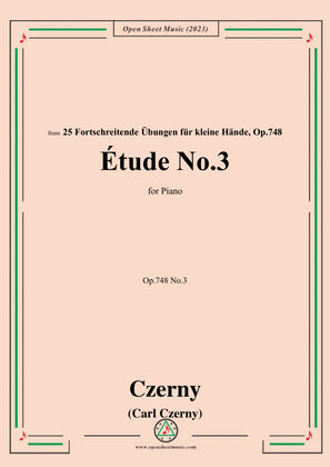 Book cover for C. Czerny-Exercise No.3,Op.748 No.3