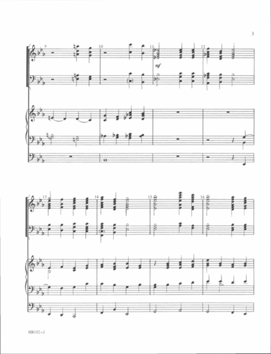 Faith - organ and handbell score Handbell Choir scores gallery preview page 3
